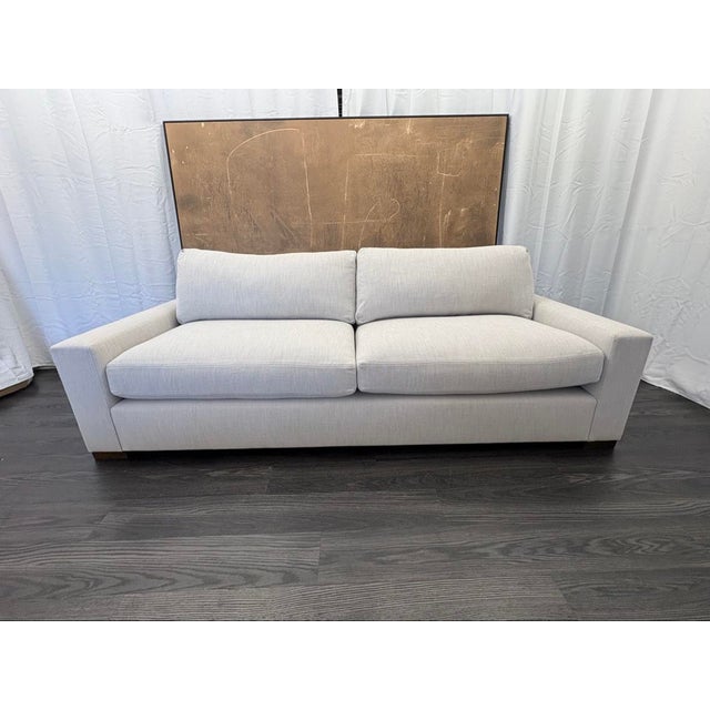 Rh Maxwell 8' Classic Sofa — 2-Cushion | Perennials Performance Linen Weave | Dove For Sale - Image 14 of 18