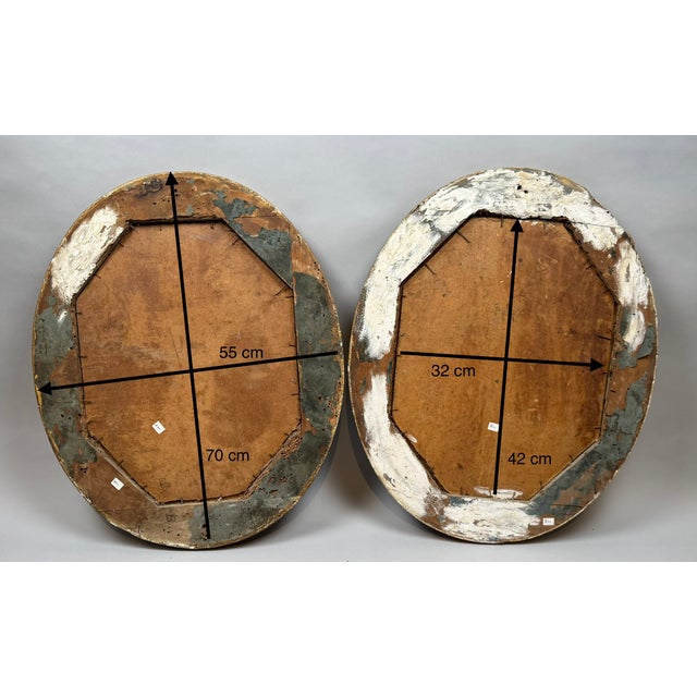 Oval Floral Still Lifes, 1800s, Oil on Canvases, Framed, Set of 2 For Sale - Image 4 of 5
