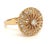 Mid 20th Century Diamonds 14k Yellow Gold Fancy Round Floral Ring - Size 4.5 For Sale - Image 4 of 6