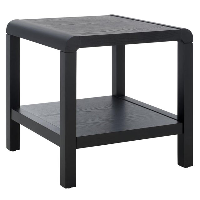 Omara 1 Shelf Side Table in Black For Sale In Philadelphia - Image 6 of 8