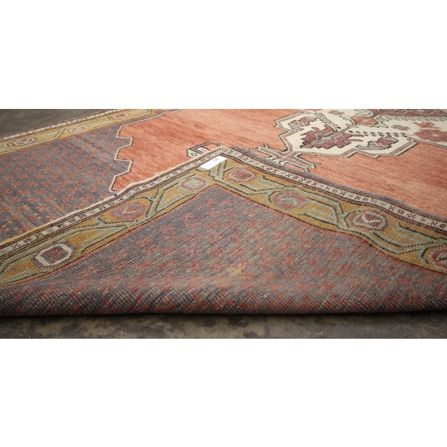 Mid 20th Century Vintage Turkish Oushak Rug - 5'02 X 11'04 For Sale - Image 5 of 8