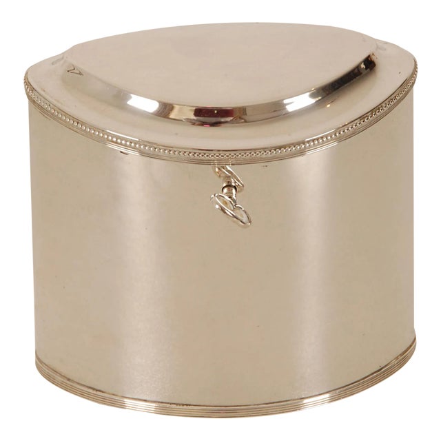 Antique Tea Caddy Empire Napoleonic Sterling Silver Box Casket Tariff For Sale