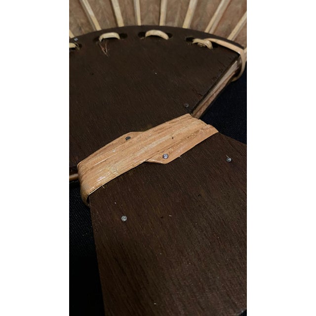 Large Pair Vintage Chinese Dragon Wall Fans 37"l X 23"h - Set of 2 Hand Painted Bamboo Fan | Oriental Decor For Sale - Image 16 of 17