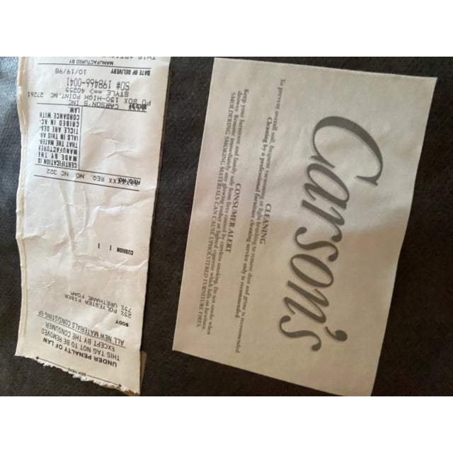 Mid-Century Modern 1980s White Pattern Fabrics Club Chair by Carsons For Sale - Image 3 of 4