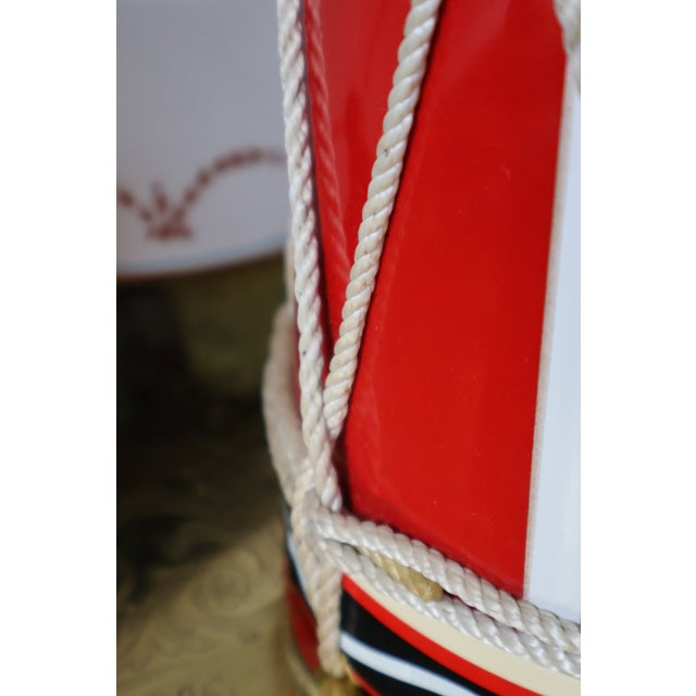 Late 20th Century Vintage English Royal Marines Eiir Regimental Drum Ice Bucket For Sale - Image 5 of 18