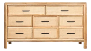 Bermuda Eight-Drawer Dresser - Natural