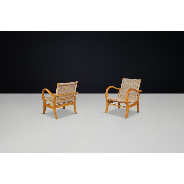 Mid-Century Modern Set of Art Deco Bauhaus Lounge Chairs attributed to Erich Dieckmann, Germany, 1930s For Sale - Image 3 of 12