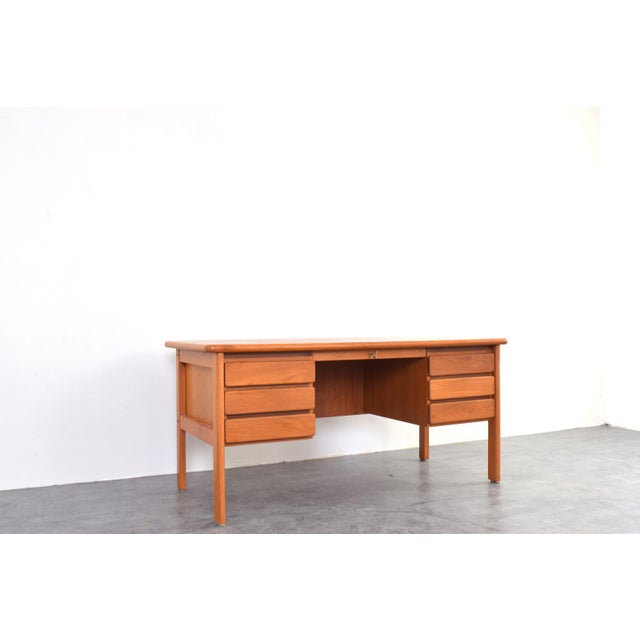 Mid-Century Danish Teak Desk, 1970s For Sale - Image 9 of 18