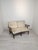 Stylish Louis sofa with woven sides This elegant sofa features a classic style, crafted on a solid, dark brown wooden...