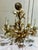 Vintage Italian Gilded Tole and Cream Enamel Floral 6-Light Chandelier For Sale - Image 17 of 17