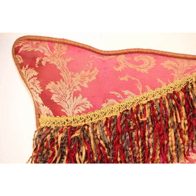 Middle Eastern Decorative Red Throw Pillow For Sale - Image 4 of 11