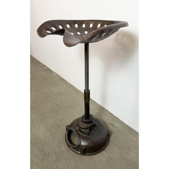 Vintage Industrial Swivel Chair, 1950s For Sale - Image 11 of 18