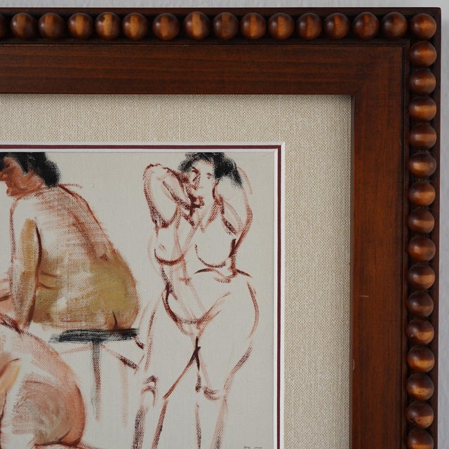 Vintage Mid 20th Century Original Nude Study Painting For Sale In New York - Image 6 of 11