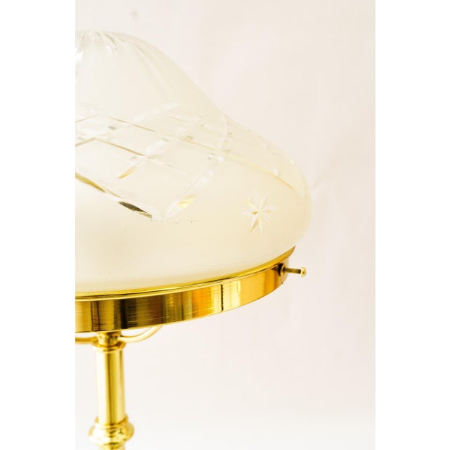 Antique Table Lamp with Cut Glass Shade, 1890s For Sale - Image 10 of 18
