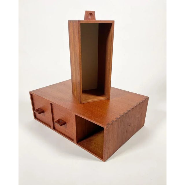 1960s Small Wall Mounted Chest of Drawers by Östen Kristiansson for Luxus, 1960s For Sale - Image 5 of 9