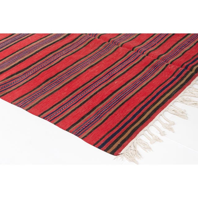 1960s Anatolian Oushak Stripe Kilim Rug For Sale - Image 9 of 10