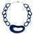 Metal Miriam Salat Classic Navy Blue Resin & White Zircon Sterling Silver Necklace For Sale - Image 7 of 18
