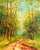 Forest Path.Modern Original Hand Painting. For Sale