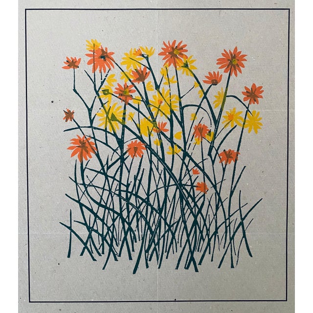 American Antonio Frasconi, 1966 Vintage Lithograph Poster Antonio Frasconi Terry Dintenfass Gallery NYC, 1966 For Sale - Image 3 of 6