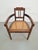 Art Nouveau Deco Armchair in Rattan Webbing, Oak and Copper, 1920s For Sale - Image 4 of 9