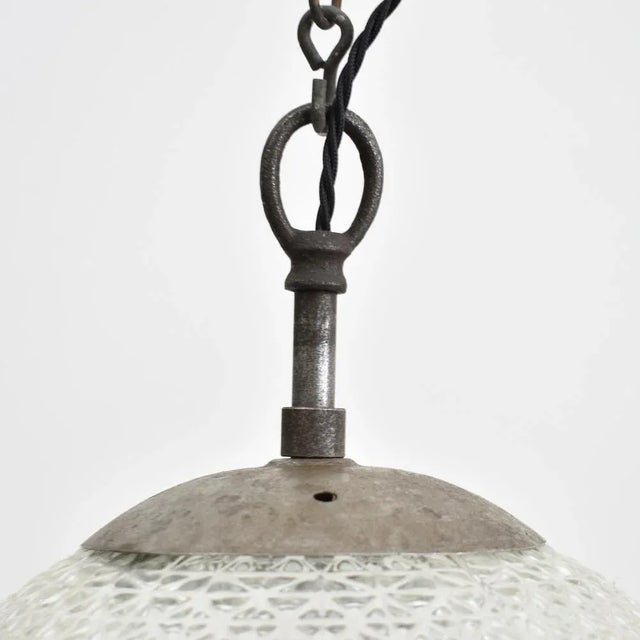 Czech Glass Pendant Light For Sale - Image 4 of 6