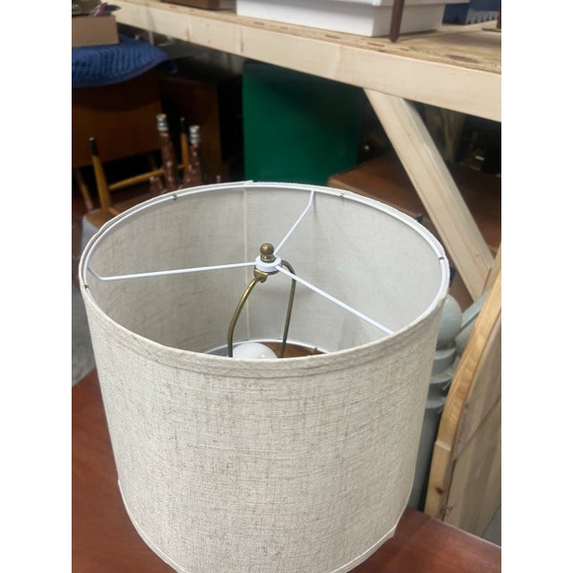 Vintage Green Basket Weave Ceramic Table Lamps - A Pair. For Sale - Image 9 of 10