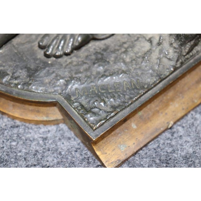Late 19th Century 19th-C Neoclassical Bronze Figural Sculpture of a Draped Woman by Maclean For Sale - Image 5 of 12