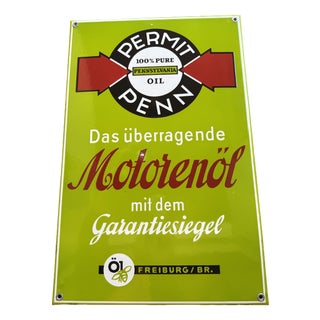Vintage Enamel Sign, 1950s! For Sale
