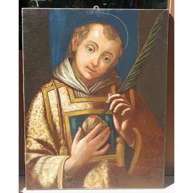 Saint Stephen, Umbria, Late 17th Century, Oil on Canvas For Sale - Image 3 of 3