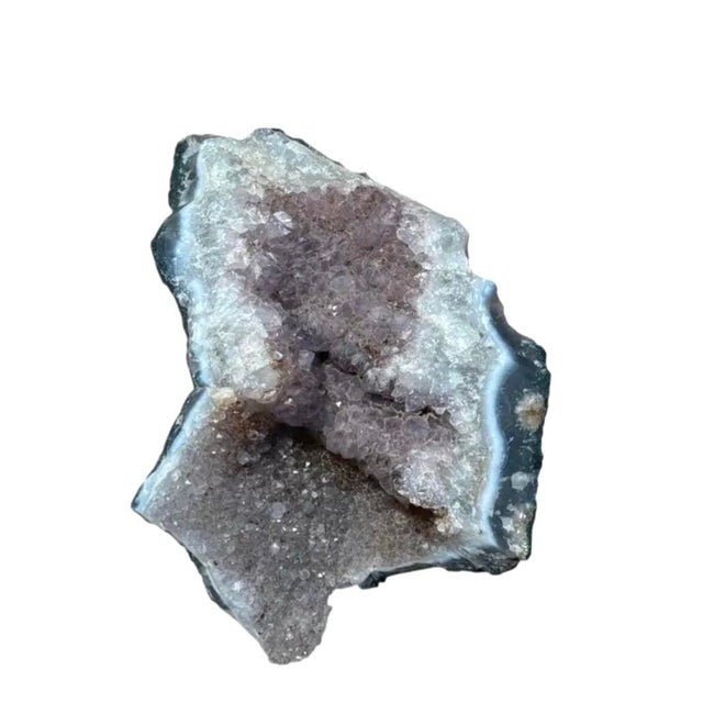 Natural Amethyst Stalactite Geode Crystal Specimen For Sale - Image 4 of 8