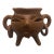 Vintage Nicaraguan Folk Art Terracotta Face Pot Tripod Anafre Vessel With Ring Handles For Sale