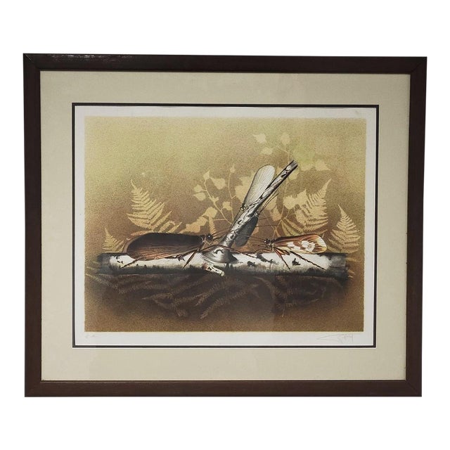 Charles Gaidy Signed Artist’s Proof Insect Print, c.1973 For Sale