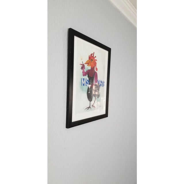 For your consideration we are presenting for sale this fantastic modern colorful surrealist abstract watercolor on paper...