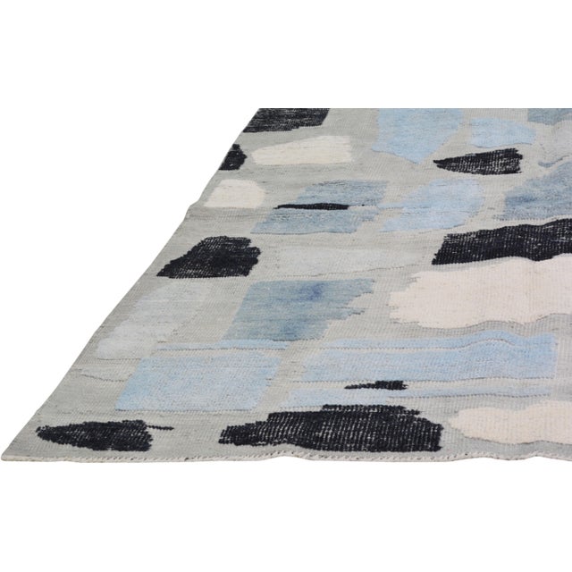 Moroccan Moroccan Hand Knotted Wool Rug, 9'x12' For Sale - Image 3 of 6