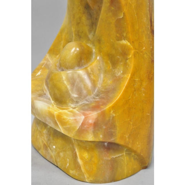 Vintage Seymour Shuren Modern Carved Alabaster Mother & Child Figure Sculpture For Sale - Image 15 of 17