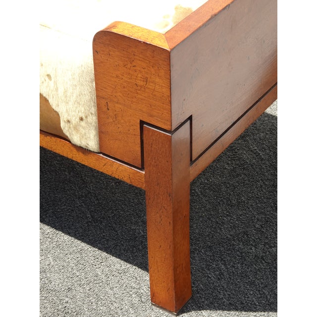 Share Vintage Bill Sofield Baker Furniture Brown Cowhide Bench For Sale - Image 11 of 16
