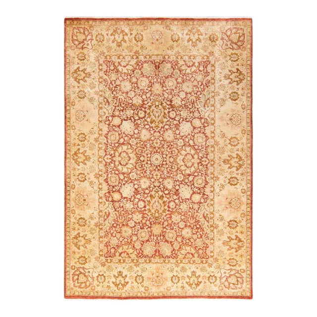 Vintage Moroccan Hand Knotted Wool Area Rug, Orange - 6'1" X 9'1" For Sale - Image 9 of 9