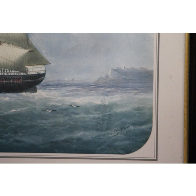 Large Clipper Ship, 1950s, Engraving, Framed For Sale - Image 17 of 18