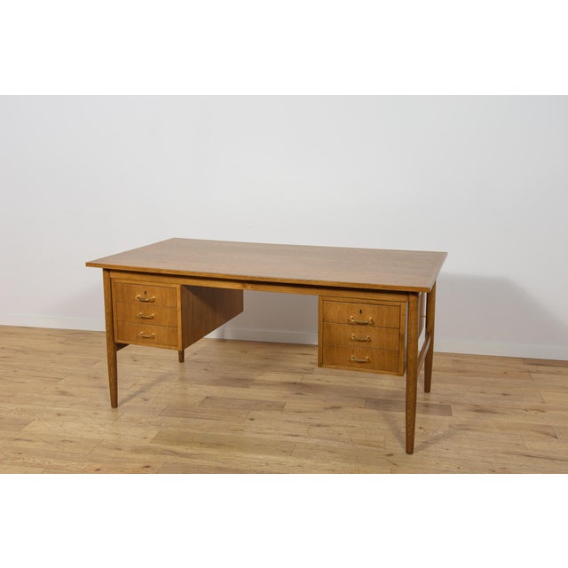 Mid-Century Modern Oak Executive Desk, Denmark, 1960s For Sale - Image 18 of 18
