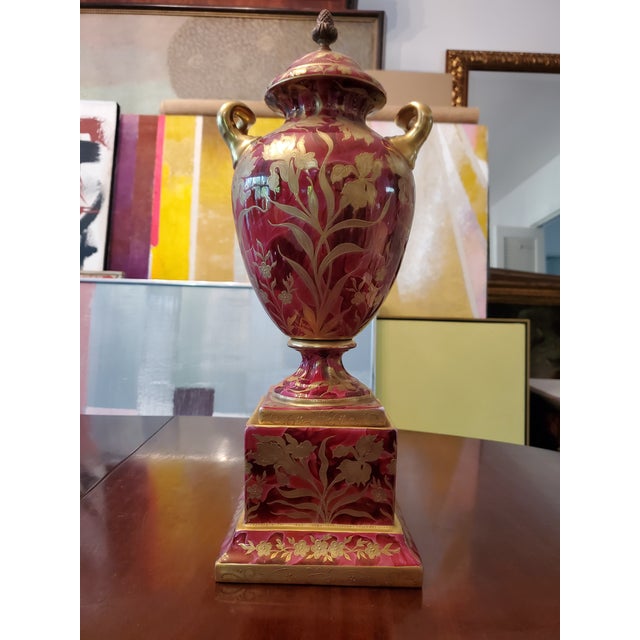 Antique Palace Signed Ruby Gold Royal Vienna Urn For Sale - Image 9 of 12