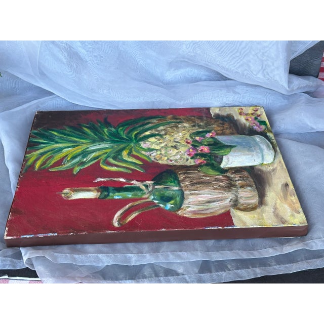 1980s Vintage Still Life Oil Painting For Sale - Image 5 of 10