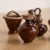 1950s Set of 6 French Glazed Ceramic Miniature Vases For Sale - Image 10 of 10