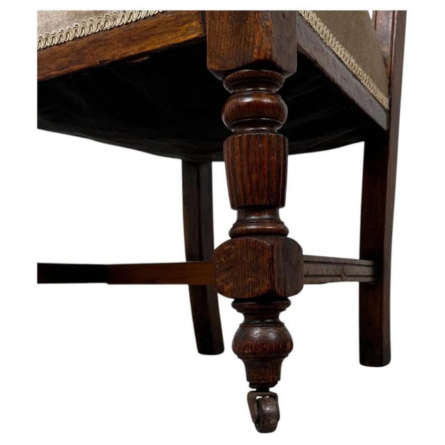 Wood 19th Century Antique Victorian Oak Dining Chairs, Set of 4 For Sale - Image 7 of 8