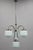Elegant art deco chandelier, produced in czechoslovakia in the 1930s, constructed from nickel-plated metal and featuring...