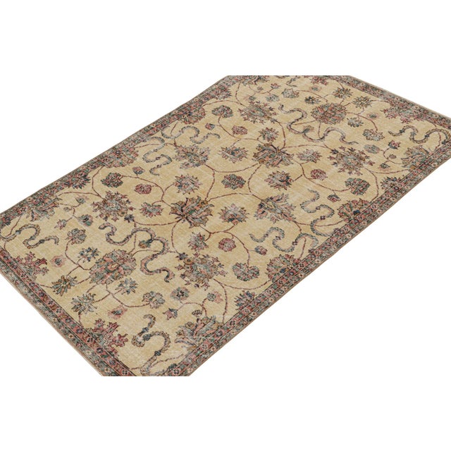 Traditional 1960s Vintage Zeki Müren Rug in Cream With Floral Patterns, by Rug & Kilim For Sale - Image 3 of 8