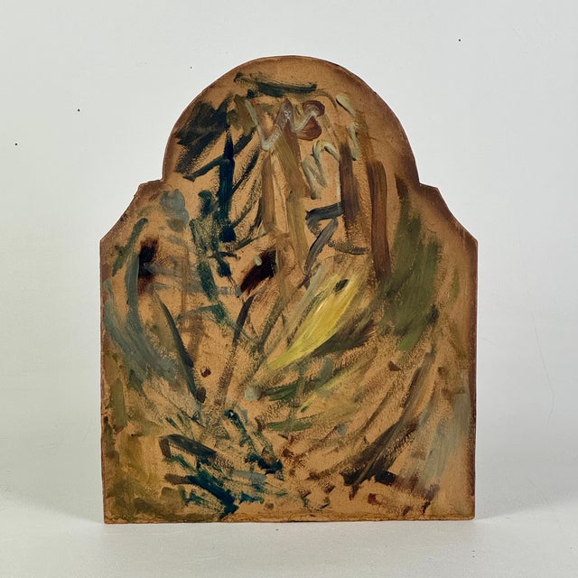 American Antique Salvaged Hunting Capture Game/Bird Oil on Board Painting With Arched Top For Sale - Image 3 of 6