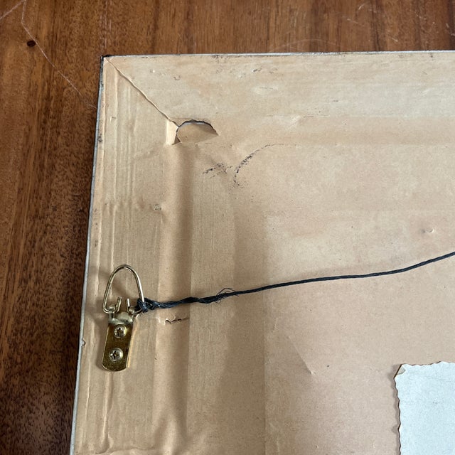 Marie - Frederique Framed Mixed Media Collage in Original Frame For Sale - Image 10 of 10