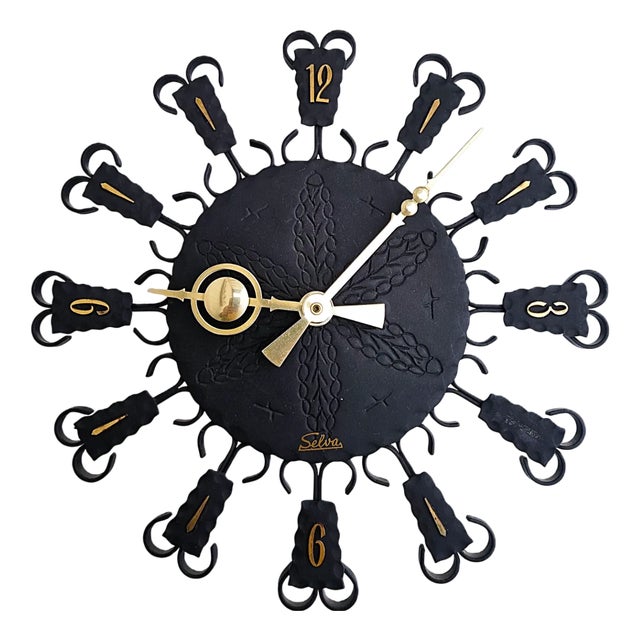 Electric Wall Clock from Selva, Germany, 1960s For Sale