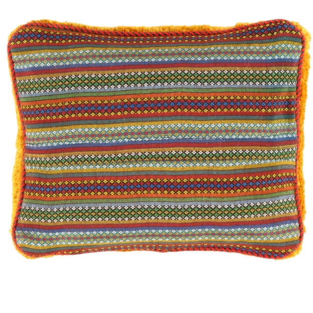This Gabbeh pillow is made of high-quality LAMBS WOOL The piece was crafted with good workmanship. Gabbeh rugs are made by...