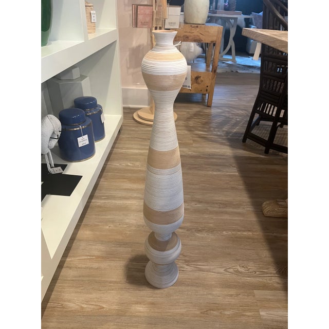 Contemporary Currey and Company Ringling Extra Large White Vase For Sale - Image 3 of 3